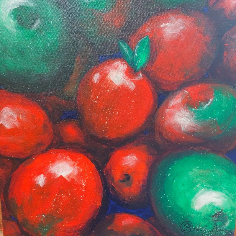painting of apples